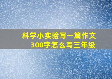 科学小实验写一篇作文300字怎么写三年级