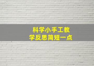 科学小手工教学反思简短一点