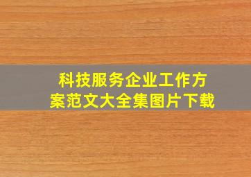 科技服务企业工作方案范文大全集图片下载