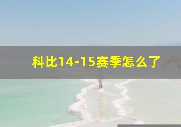 科比14-15赛季怎么了