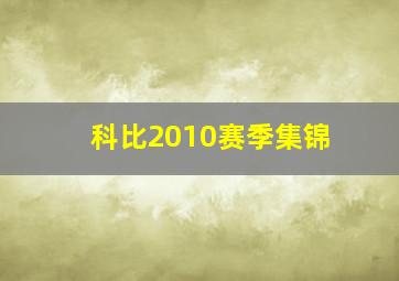 科比2010赛季集锦