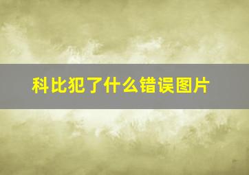 科比犯了什么错误图片