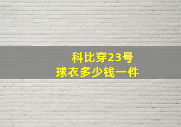 科比穿23号球衣多少钱一件