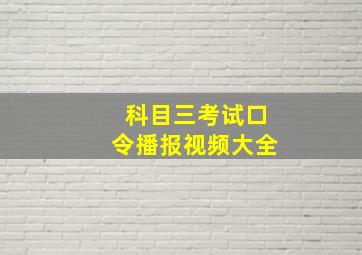 科目三考试口令播报视频大全