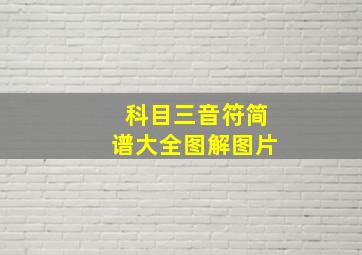 科目三音符简谱大全图解图片