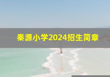 秦源小学2024招生简章