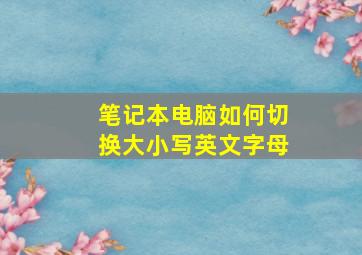 笔记本电脑如何切换大小写英文字母