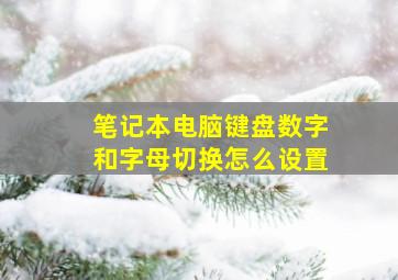 笔记本电脑键盘数字和字母切换怎么设置