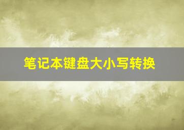 笔记本键盘大小写转换