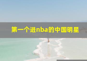 第一个进nba的中国明星