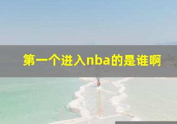 第一个进入nba的是谁啊