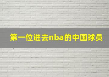 第一位进去nba的中国球员