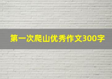 第一次爬山优秀作文300字