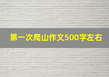 第一次爬山作文500字左右