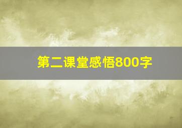 第二课堂感悟800字