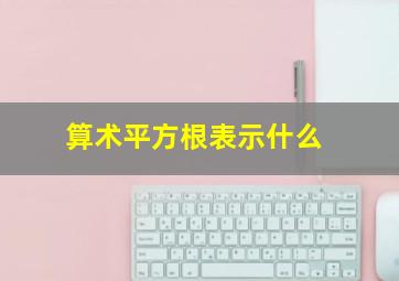 算术平方根表示什么