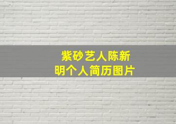 紫砂艺人陈新明个人简历图片