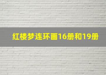 红楼梦连环画16册和19册