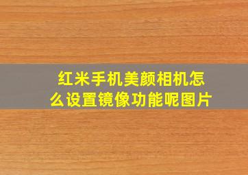 红米手机美颜相机怎么设置镜像功能呢图片