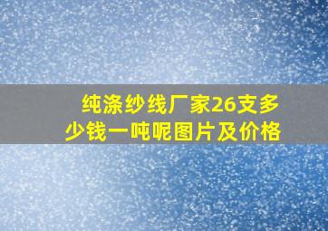 纯涤纱线厂家26支多少钱一吨呢图片及价格