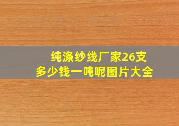 纯涤纱线厂家26支多少钱一吨呢图片大全