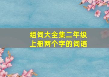 组词大全集二年级上册两个字的词语