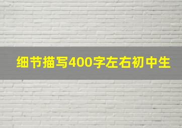 细节描写400字左右初中生