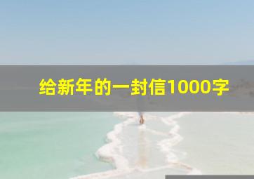 给新年的一封信1000字