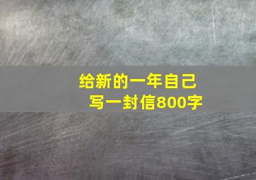 给新的一年自己写一封信800字