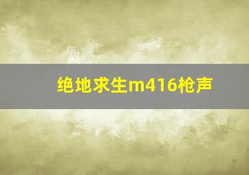 绝地求生m416枪声