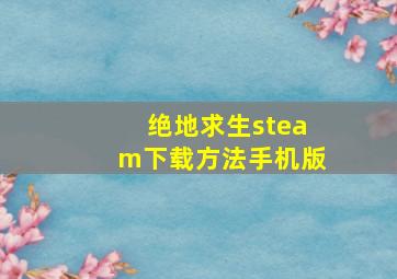 绝地求生steam下载方法手机版