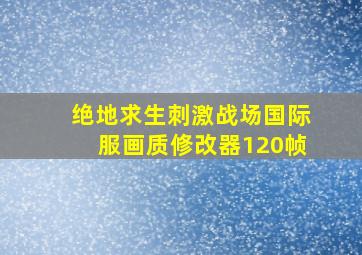 绝地求生刺激战场国际服画质修改器120帧