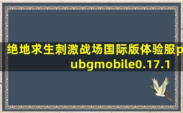 绝地求生刺激战场国际版体验服pubgmobile0.17.1