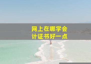 网上在哪学会计证书好一点