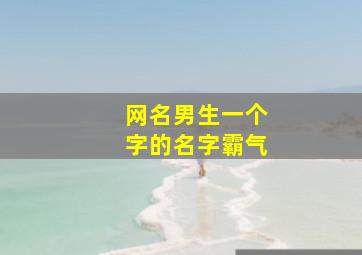 网名男生一个字的名字霸气