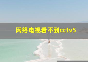 网络电视看不到cctv5