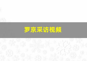 罗京采访视频