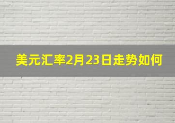 美元汇率2月23日走势如何