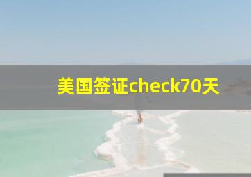 美国签证check70天