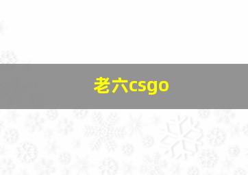 老六csgo