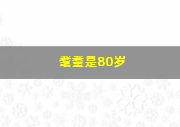 耄耋是80岁