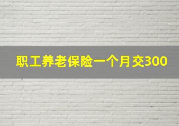 职工养老保险一个月交300