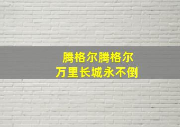 腾格尔腾格尔万里长城永不倒