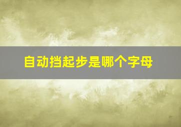 自动挡起步是哪个字母