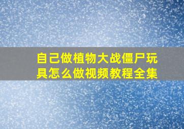 自己做植物大战僵尸玩具怎么做视频教程全集