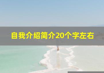 自我介绍简介20个字左右