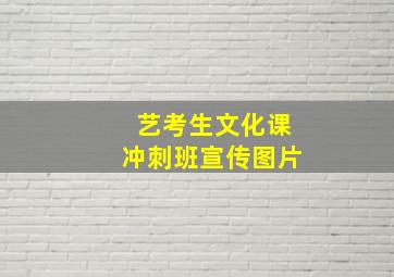 艺考生文化课冲刺班宣传图片