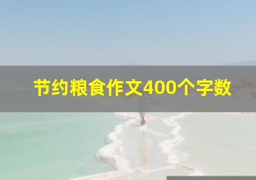 节约粮食作文400个字数