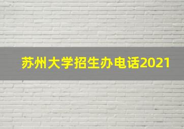 苏州大学招生办电话2021