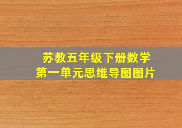 苏教五年级下册数学第一单元思维导图图片